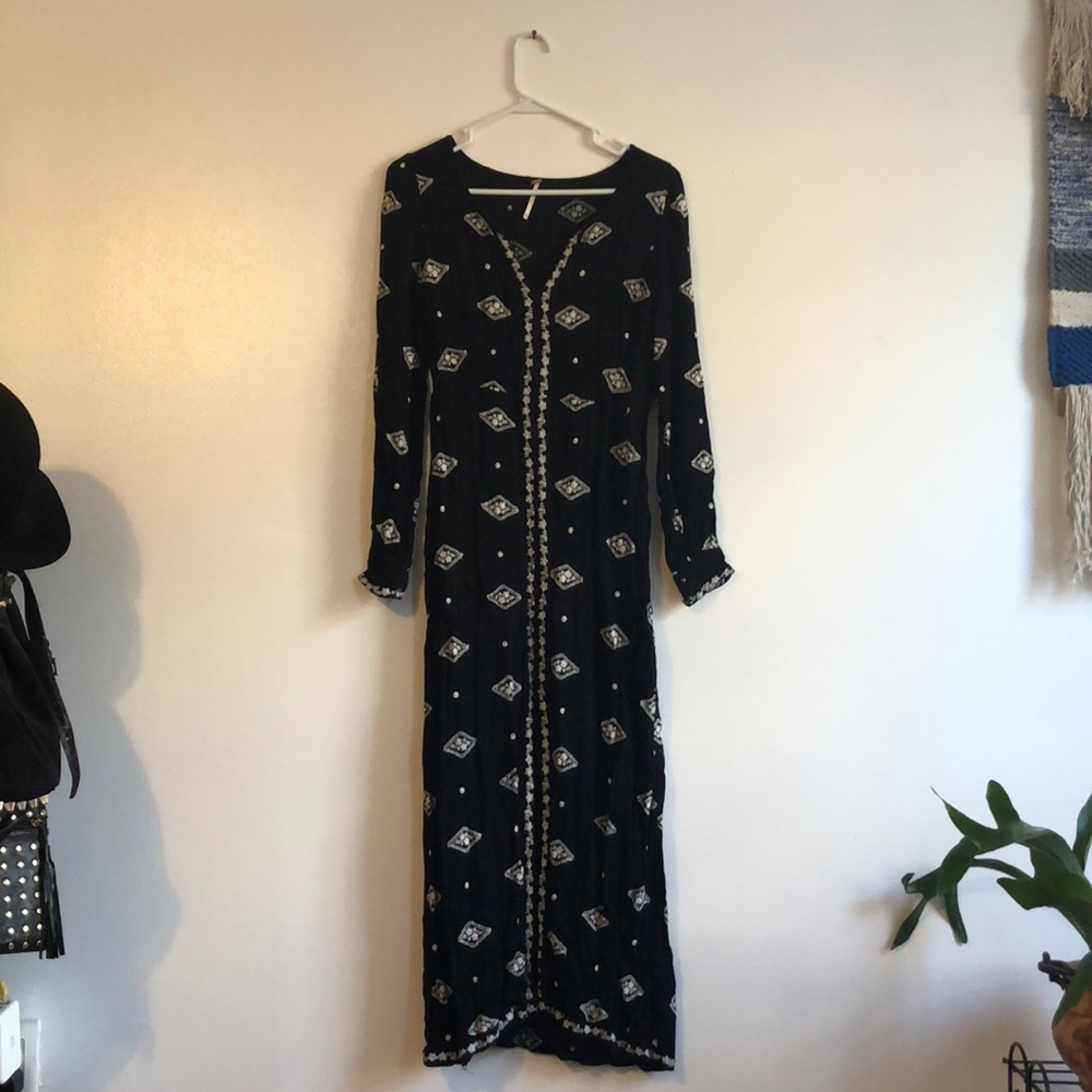Free People Embroidered Maxi Dress